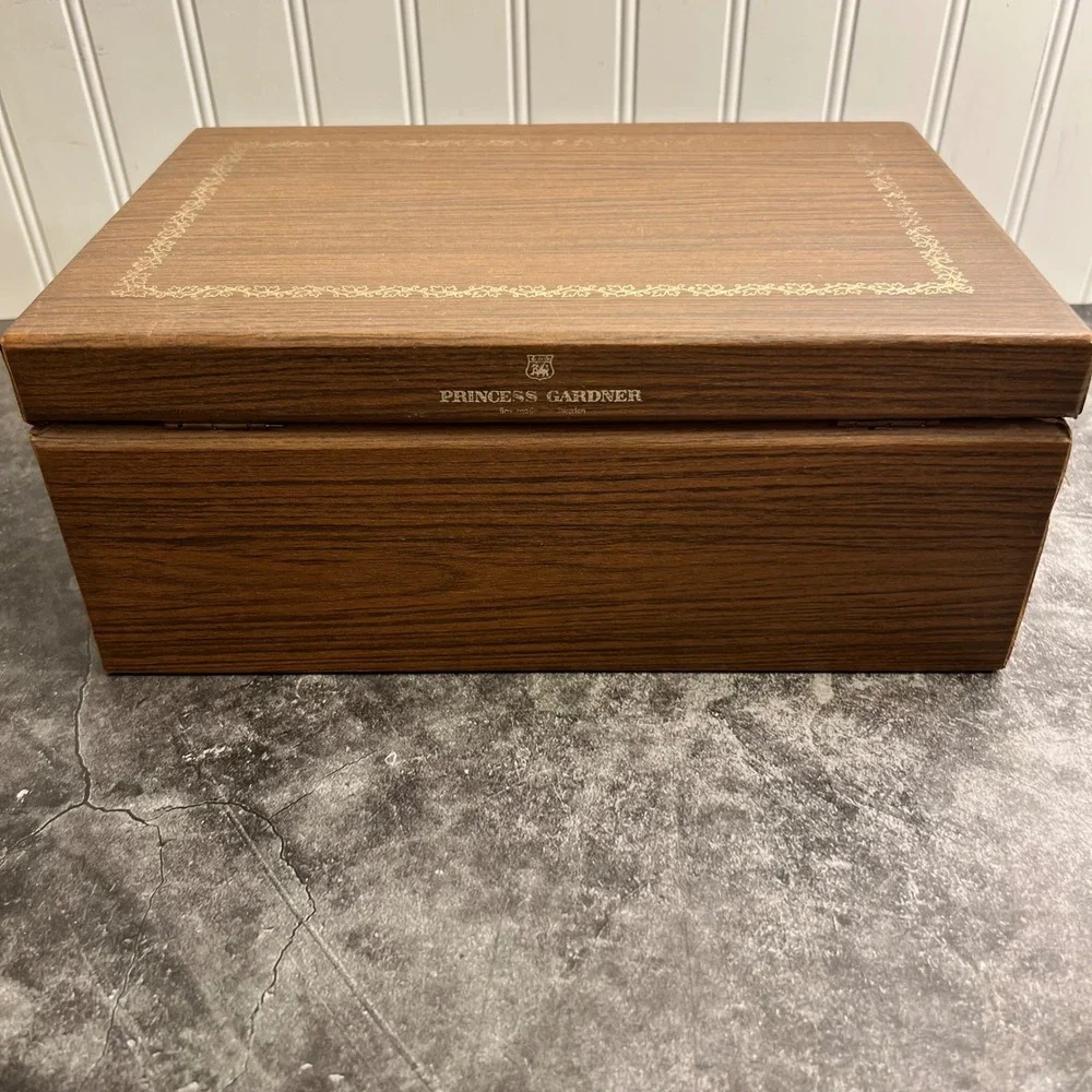 Vintage Brown Orange Jewelry Box Satin Lining | *SEE NOTE | 70s